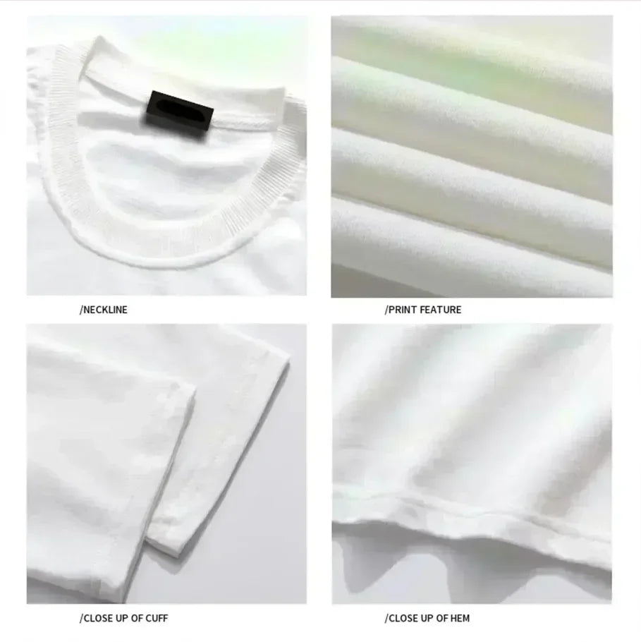 American Graphic 100% Cotton T-Shirt Cut T-Shirt Printed Graphic Men and Women Y2K Oversized T-Shirt Street Wear