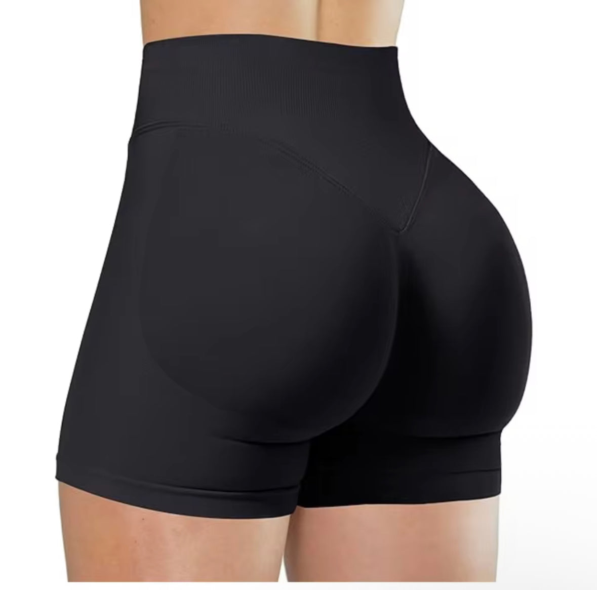 Summer high waist yoga shorts elegant and sexy running fitness pants solid color yoga leggings