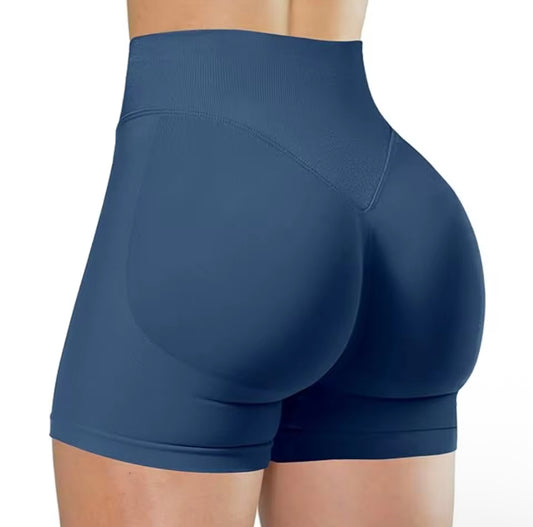 Summer high waist yoga shorts elegant and sexy running fitness pants solid color yoga leggings