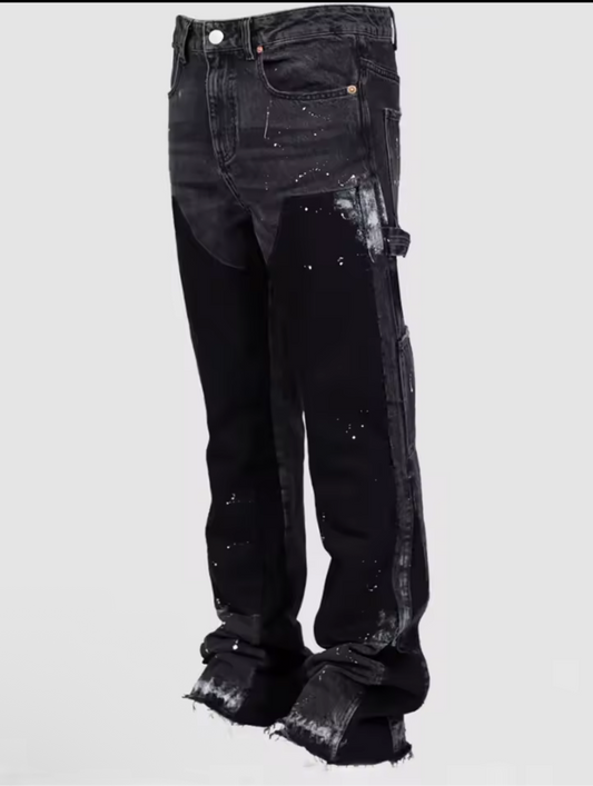 Trendy brand streetwear printed multi-pocket loose-fitting casual hip hop straight leg shorts for men